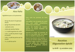 recette de la Aloo Raïta. Salade de pomme de terre épicée